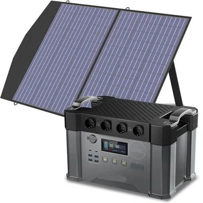 Productafbeelding van Draagbare powerstation – Accu voor kamperen – Noodstroomvoorziening – 2000W sinusgolf – 1500Wh lithium-ion batterij