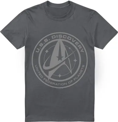 Imagen del producto de Camiseta para hombre de "Star Trek: Discovery" - Modelo TV5610 (Talla L) (Color: Carbón)