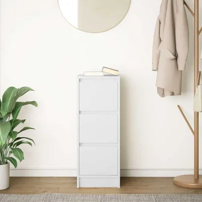 Produktbild von "2026 Aktion"Sideboard - praktischem Design - Wohnzimmerschrank - Kommde für Flur - Weiß 29,5x34x76 cm Holzwerkstoff DEMöbel 9879301