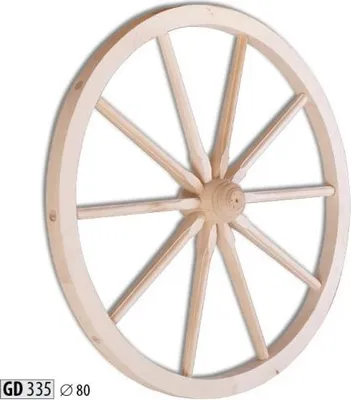 Productafbeelding van Wiel, houten wiel, spakenwiel, 80 cm, wanddecoratie, paarden, decoratie, tuin