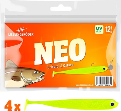 Produktbild von Lieblingsköder Gummifisch Zanderköder (12,5 cm, Neo) Farbe: Neo