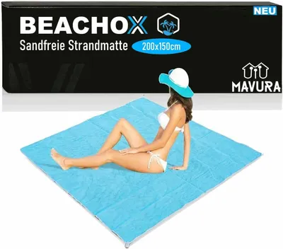 Obrázek produktu pro BEACHOX Plážová podložka bez písku Plážová deka Pikniková deka Plážový ručník Kempingová podložka