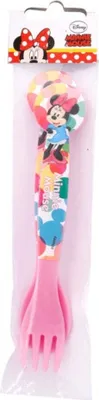 Produktbild von Minnie Maus Plastik Besteck Set - 2 Teile