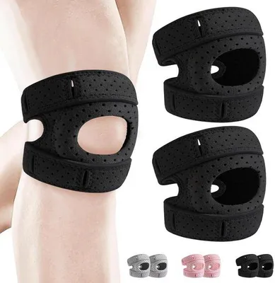 Image de Genouillère renforcée noire pour l'arthrite et la course à pied