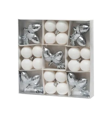Immagine prodotto di Palline MagicHome Natale, set, 21 pz, bianco-argento, mix, per albero di Natale