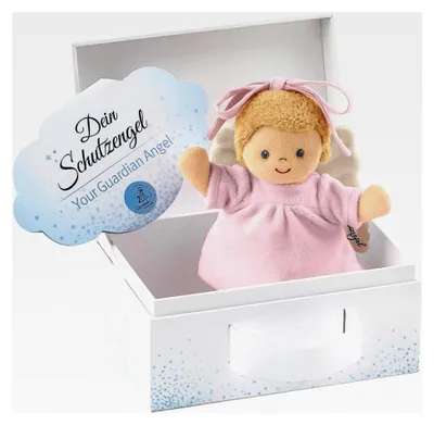 Produktbild von Mini-Spieluhr Schutzengel, Integriertes Spielwerk, Größe: 17 cm, Rosa