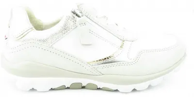 Produktbild von Gabor Rollingsoft weiss silber sportlicher Schnürer Beige in Gr. 40.5