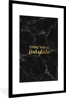 Produktbild von MuchoWow® Gerahmtes Poster Zitate - Sprichwörter - Gold - Marmor 60x90 cm - Poster mit Schwarzem Bilderrahmen Wandposter Rahmen Foto Bilder - Dekoration - Wandposter Wohnzimmer - Hochwertig