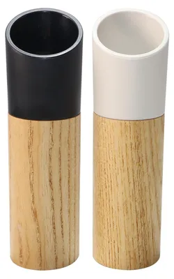 Salz- und Pfeffermühlen-Set aus Holz, 2 Stück, verstellbar