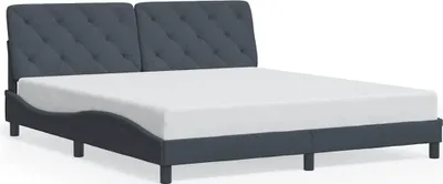 Immagine prodotto di vidaXL Struttura letto senza materasso grigio scuro 180x200 cm velluto