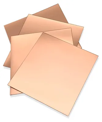Kupferplatten 10x10 cm, 0,5 mm, 4 Stück, 99,9 % Reinheit