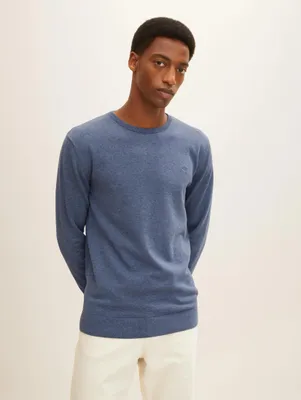 Immagine prodotto di TOM TAILOR maglione a maglia fine basic con polsini a coste maglione casual a girocollo taglia: XL