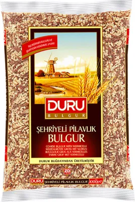 Produktbild von Duru Sehriyeli PILAVLIK Bulgur - Weizengrütze mit gerösteten Fadennudeln1000g