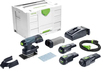 Produktbild von Festool Akku-Rutscher RTSC 400 Li 3,0 I-Set / 2x 3,0 Ah Akku + Ladegerät + Zubehör im Systainer - 577681