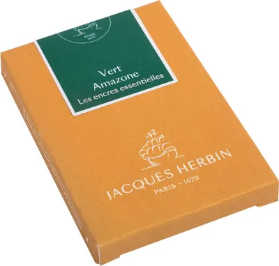 Produktbild von Jacques Herbin 4x 7 große Patronen (internationale Größe 1,35ml) Grün 11037JT