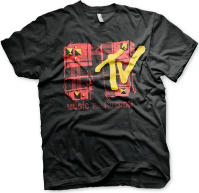 Produktbild von Plaid MTV T-Shirt - Medium - Black