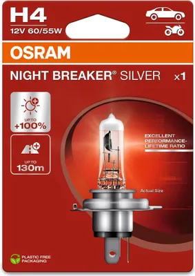 Obrázok produktu pre OSRAM NIGHT BREAKER SILVER H4 P43t 12 V/60-55 W (1er Blister)