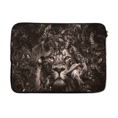 Produktbild von MuchoWow® Laptop Hülle 13 Zoll Flamingo - Affe - Tiere Laptoptasche - Laptophülle - Sleeve - Rundumschutz