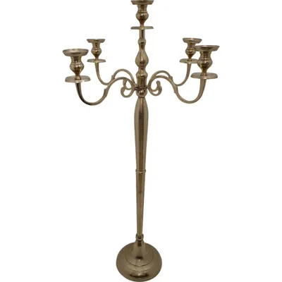 Produktbild von Kerzenständer Kerzenhalter Brush gold 144 cm 5-armig