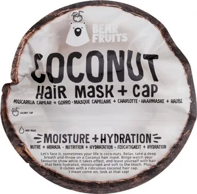 Zdjęcie produktu dla Bear Fruits Hair Mask Coconut, maska do włosów + czepek, 20 ml
