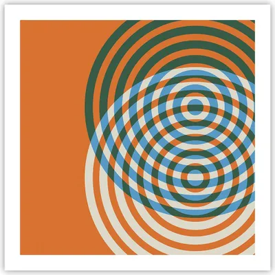 Produktbild von Poster - Poster ohne Rahmen - Abstraktion Modern Kreise - 60x60 cm - Wand Bild - Wanddeko - Wandbilder - Kunstposter - Wandposter - Bilder - Kunstdruck - Wanddekoration - Wandbild - P2XAC60x60-4448