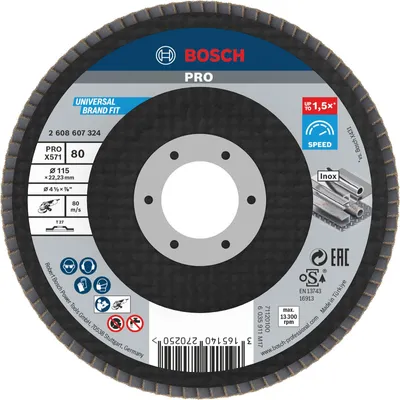 Produktbild von PRO X571 Fächerschleifscheibe, gerade, 115 mm, K80