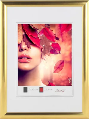 Produktbild von Art Line Kunststoff Bilderrahmen Wanddeko Collage Poster Fotorahmen Bildträger Lifestyle - Farbe: Gold | Format: 50x50