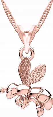 Immagine prodotto di Collana con api dorata con motivo a insetti, argento 925