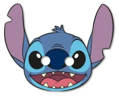 Produktbild von "Stitch & Angel" Partydeko Artikel Variante: 6 Masken Papier