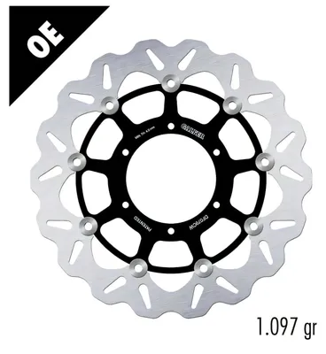 Immagine prodotto di Dischi freno Galfer 2x DF079CW modello WAVE®, completi, flottanti, per l'asse anteriore, dimensioni 296x4,5mm, compatibili con Honda