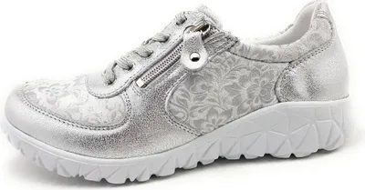 Image de Chaussures de sport pour femmes Waldläufer Havy Soft, lacets, style sneaker, couleur blanche, pour un usage quotidien