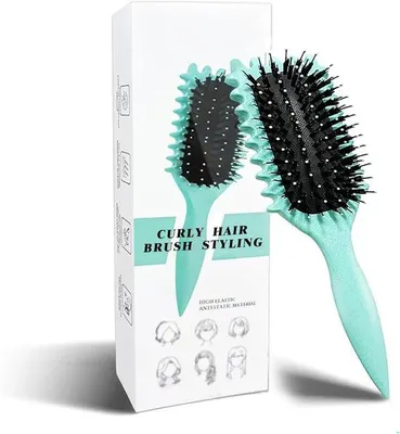 Produktbild von Famanu Krulborstel Stylingbürste für Locken - Grün