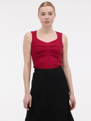 Produktbild von Orsay Rotes Damen-Tanktop mit Rüschen XS