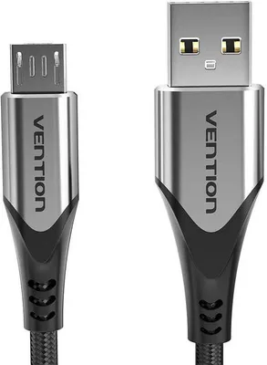 Obrázok produktu pre Vention COAHC kábel, USB-A 2.0 až Micro-B, 3A, 0,25 m, sivý