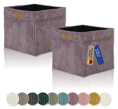 Produktbild von Kallax Boxen Cord 2er Set altrosa Aufbewahrungsbox faltbar 33x33x31cm