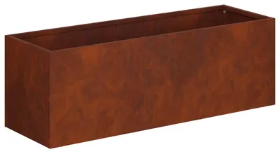 Obrázok produktu pre vidaXL Záhradný kvetináč s vzhľadom nažltej rez, 60 x 20 x 20 cm, vyrobený z ocele odolnej voči poveternostným vplyvom