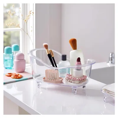 Produktbild von Transparente Mini-Aufbewahrungsbox für Kleinteile, Schmuck, Make-up und Schreibtischartikel