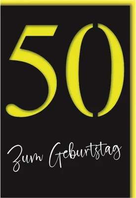 Produktbild von 50. Geburtstag - Glückwunschkarte im Format 11,5 x 17 cm mit