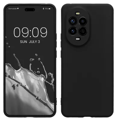 Produktbild von kwmobile Handyhülle für Huawei Nova 13 Pro Hülle - weiches Handy Silikon Case - Schutzhülle Cover - Schwarz matt