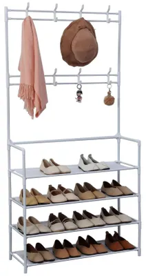 Obrázek produktu pro Věšák s botníkem HERZBERG 80x155 cm bílý