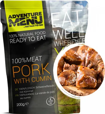 Produktbild von Adventure Menu Schweinefleisch mit Kümmel - 100 % Fleisch, 400g