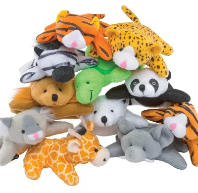 Produktbild von Knuffeltiere, kleine Kuscheltiere – 10 Stück – Plüsch – ca. 10 cm – Sortiert
