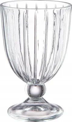 Image de Verre à pied transparent rainuré 310 ml 1 pièce Venus