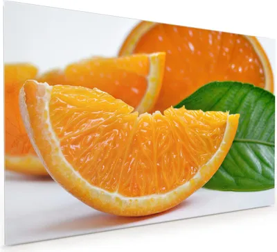 Produktbild von Küchenrückwand Spritzschutz Glas mit Motiv Orangenscheiben 40 x 40 cm