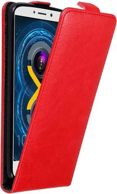 Produktbild von Cadorabo Hülle für Huawei MATE 9 LITE / GR5 2017 / Honor 6X Schutz Hülle in Rot Flip Etui Handyhülle Case Cover