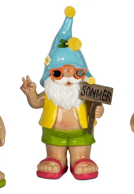 Produktbild von Dekofigur Gartenzwerg SUNSHINE mit Schild Sommer H. 23,5cm Formano Garten S25
