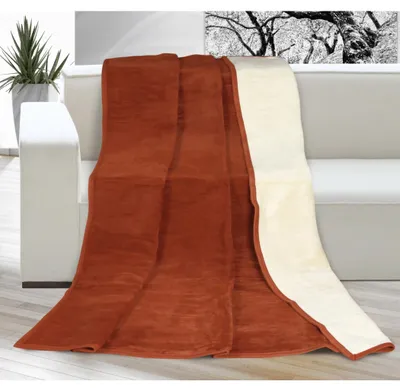 Immagine prodotto di Coperta Kira Plus letto matrimoniale 200x230cm terra/beige