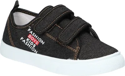 Produktbild von AMERICAN CLUB TEN161 Kinder-Sneaker mit Klettverschluss, Kinderschuhe, Ledereinsatz Schwarz 33