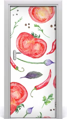 Produktbild von Tulup Türaufkleber 85x205 cm Dekorative Aufkleber Selbstklebend Wasserdichte Tapete Abnehmbar Schlafzimmer Wohnzimmer Wohnkultur - Gemüse