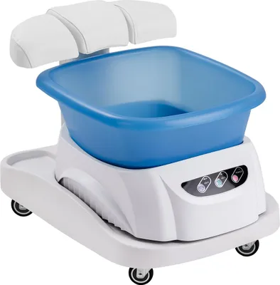 Produktbild von Azzurro Duschwanne mit Massagegerät und weißem Wagen